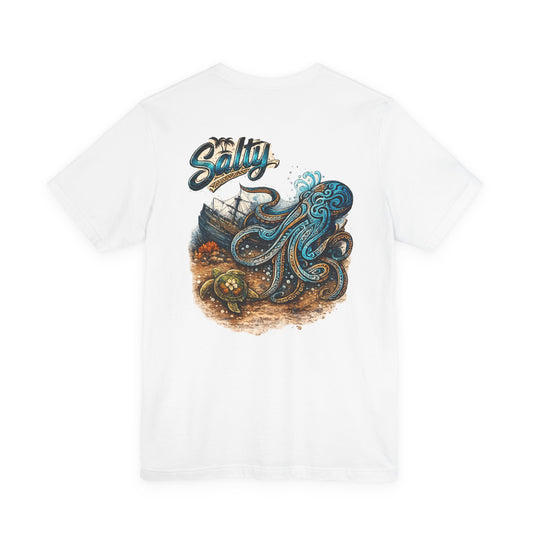 Salty Octopus Shipwreck T-Shirt | Nautical Sea Creature Tee