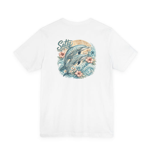 Dolphin Salty Ocean Tee — Coastal Surf Graphic T-Shirt