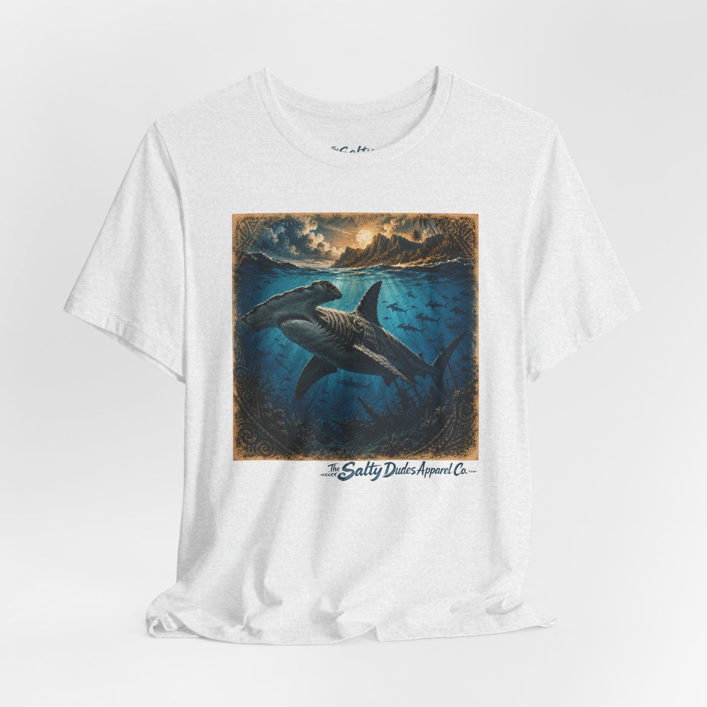 Whale Sunset Graphic Tee — Ocean Life Shark Illustration Shirt
