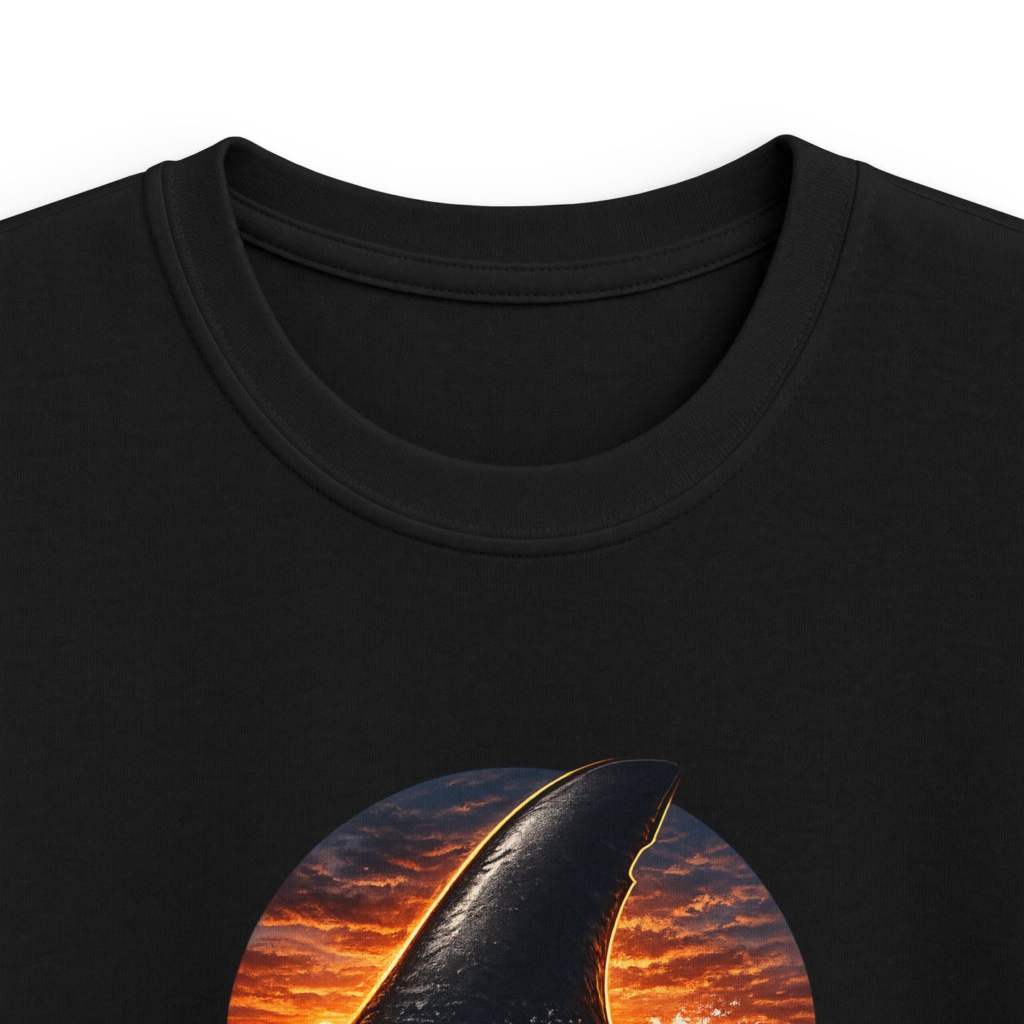 Kids Tee - 'Salty' Shark Fin Sunset Graphic Shirt
