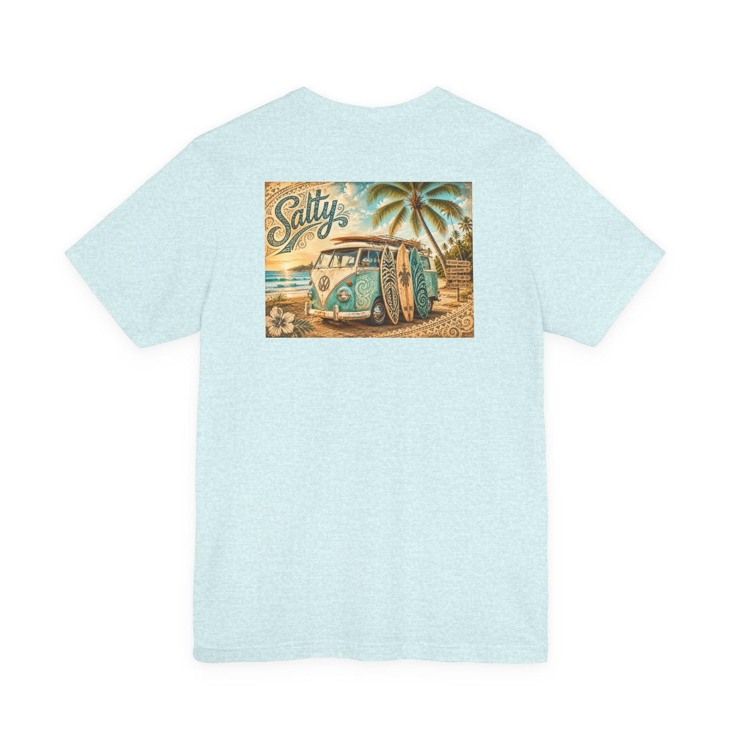 Vintage Surf Van T‑Shirt – 'Salty' Beach Retro Graphic Tee