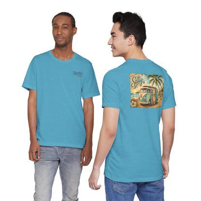 Vintage Surf Van T‑Shirt – 'Salty' Beach Retro Graphic Tee