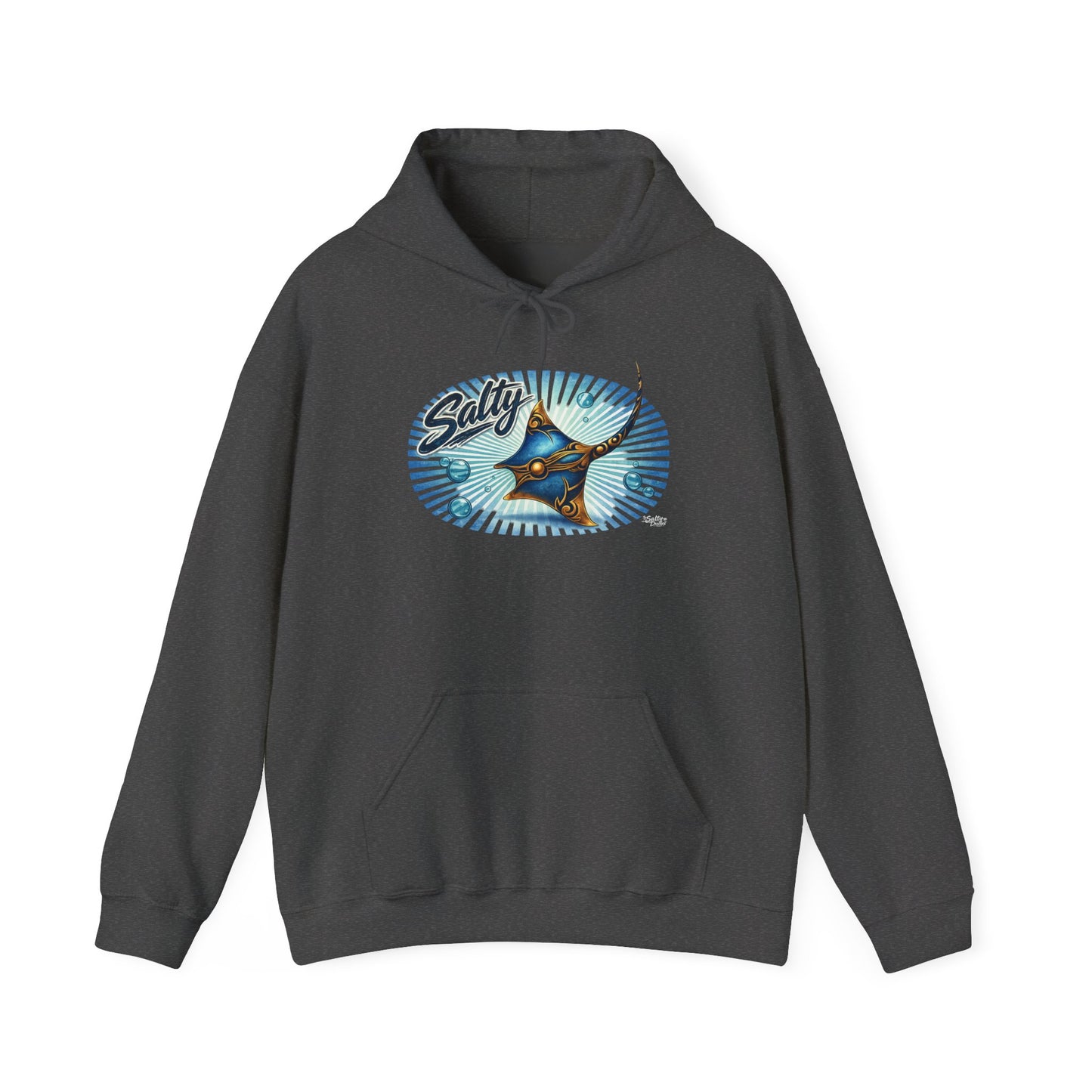 Salty Manta Ray Hoodie — Retro Surf Beach Vibes Sweatshirt