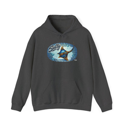Salty Manta Ray Hoodie — Retro Surf Beach Vibes Sweatshirt