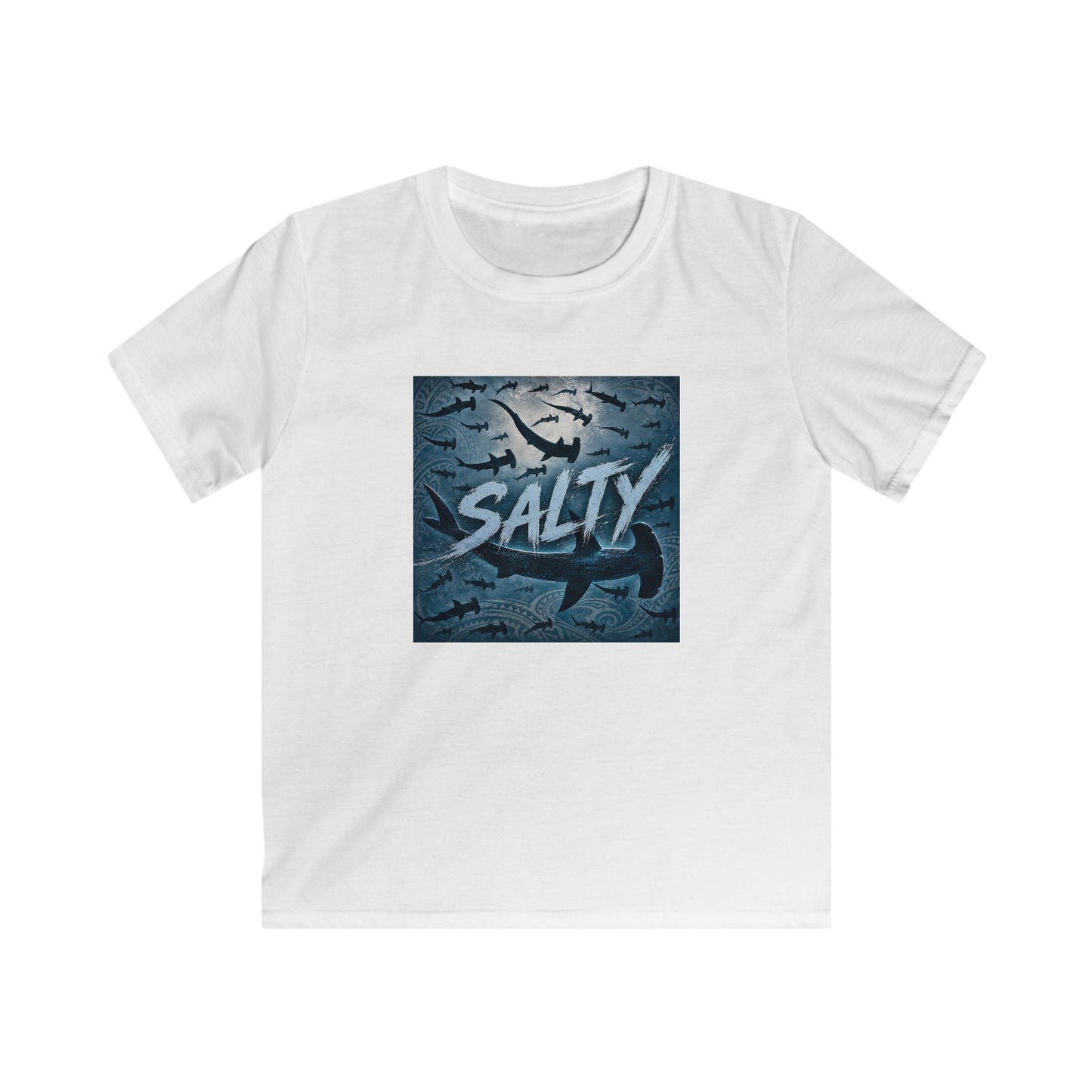 Kids 'SALTY' Shark Tee - Funny Ocean Beach Shirt for Boys & Girls