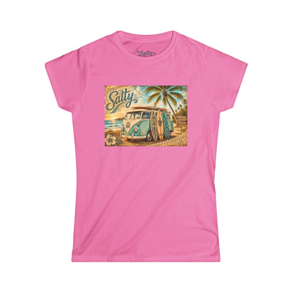 Women's VW Bus Surf Tee — Classic Beach Vibe