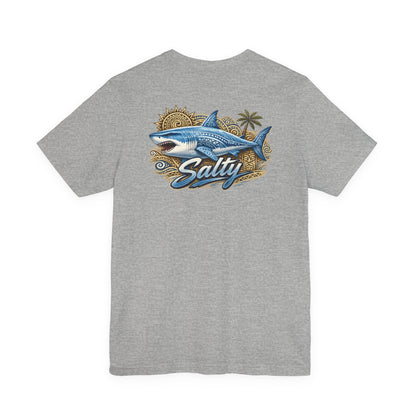 Salty Shark Tee | Shark Graphic T-Shirt, Coastal Beach Design