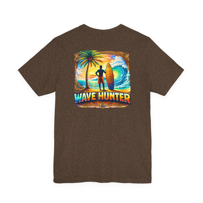 Wave Hunter Surf T‑Shirt — Tropical Surfing Graphic Tee ("Wave Hunter")