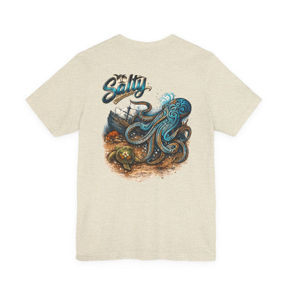 Salty Octopus Shipwreck T-Shirt | Nautical Sea Creature Tee