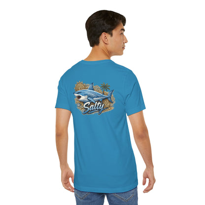 Salty Shark Tee | Shark Graphic T-Shirt, Coastal Beach Design
