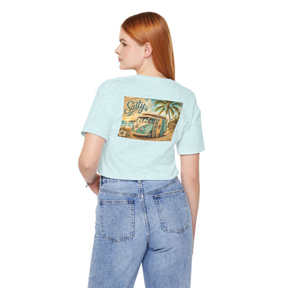 Vintage Surf Van T‑Shirt – 'Salty' Beach Retro Graphic Tee