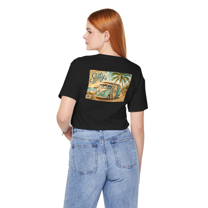 Vintage Surf Van T‑Shirt – 'Salty' Beach Retro Graphic Tee