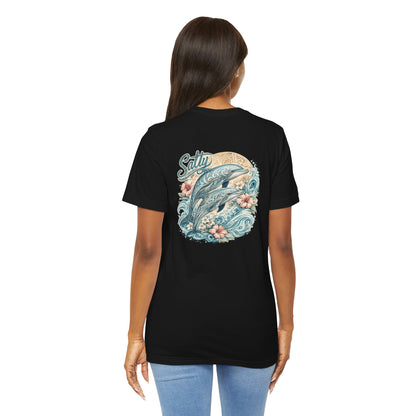 Dolphin Salty Ocean Tee — Coastal Surf Graphic T-Shirt