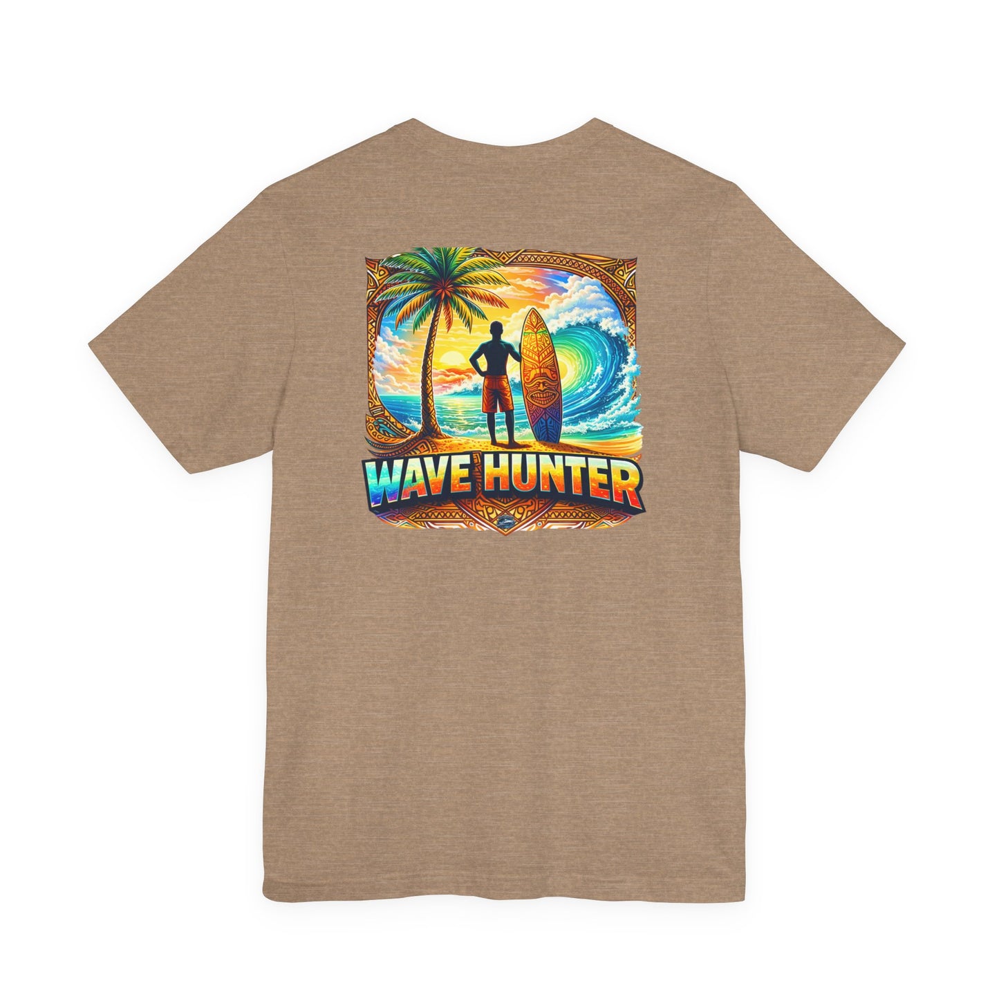 Wave Hunter Surf T‑Shirt — Tropical Surfing Graphic Tee ("Wave Hunter")