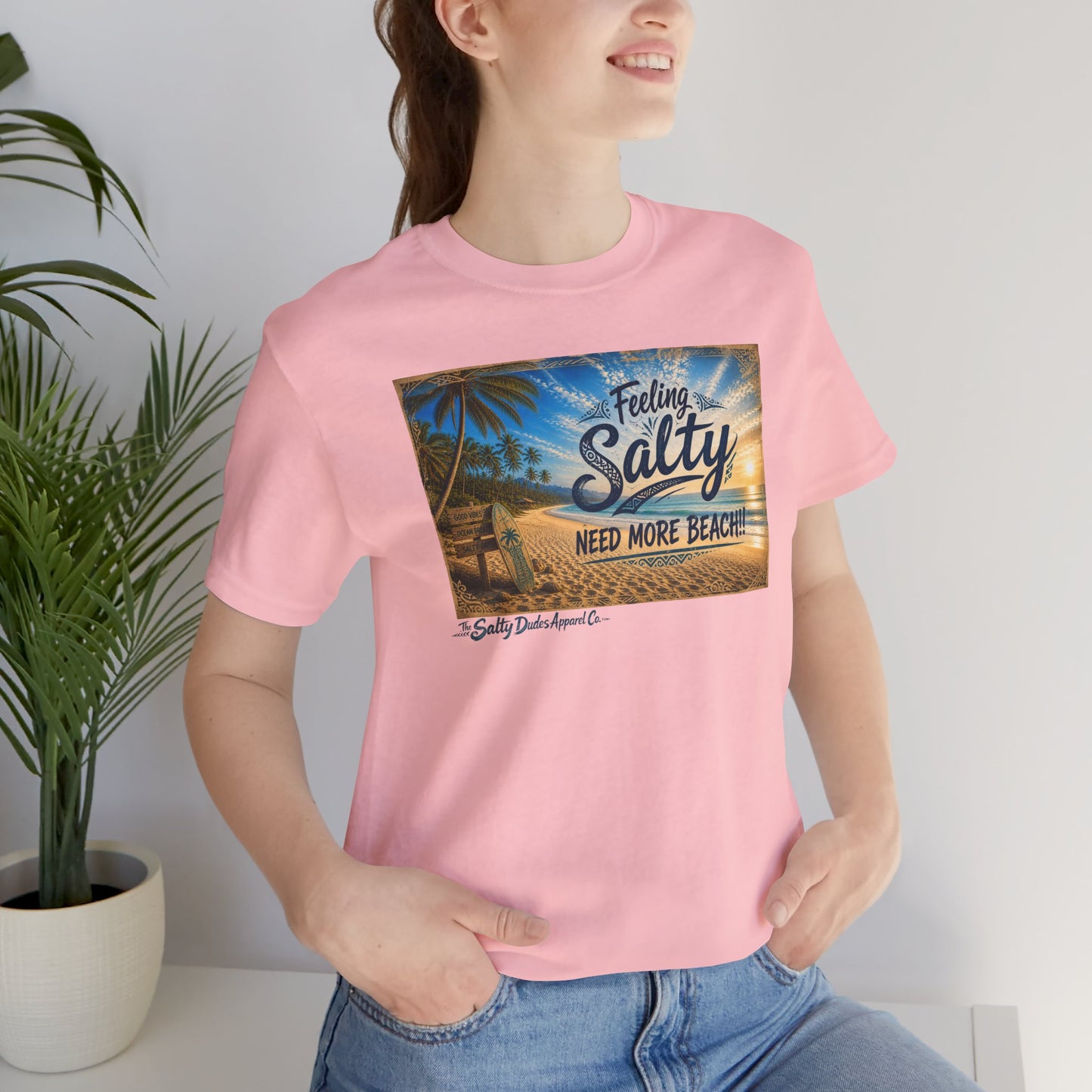 Feeling Salty Beach T-Shirt — "Need More Beach" Tropical Sunset Tee