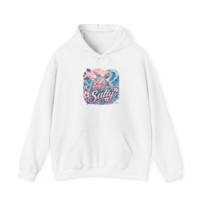 Salty Turtle Hoodie — Pastel Ocean Graphic Sweatshirt