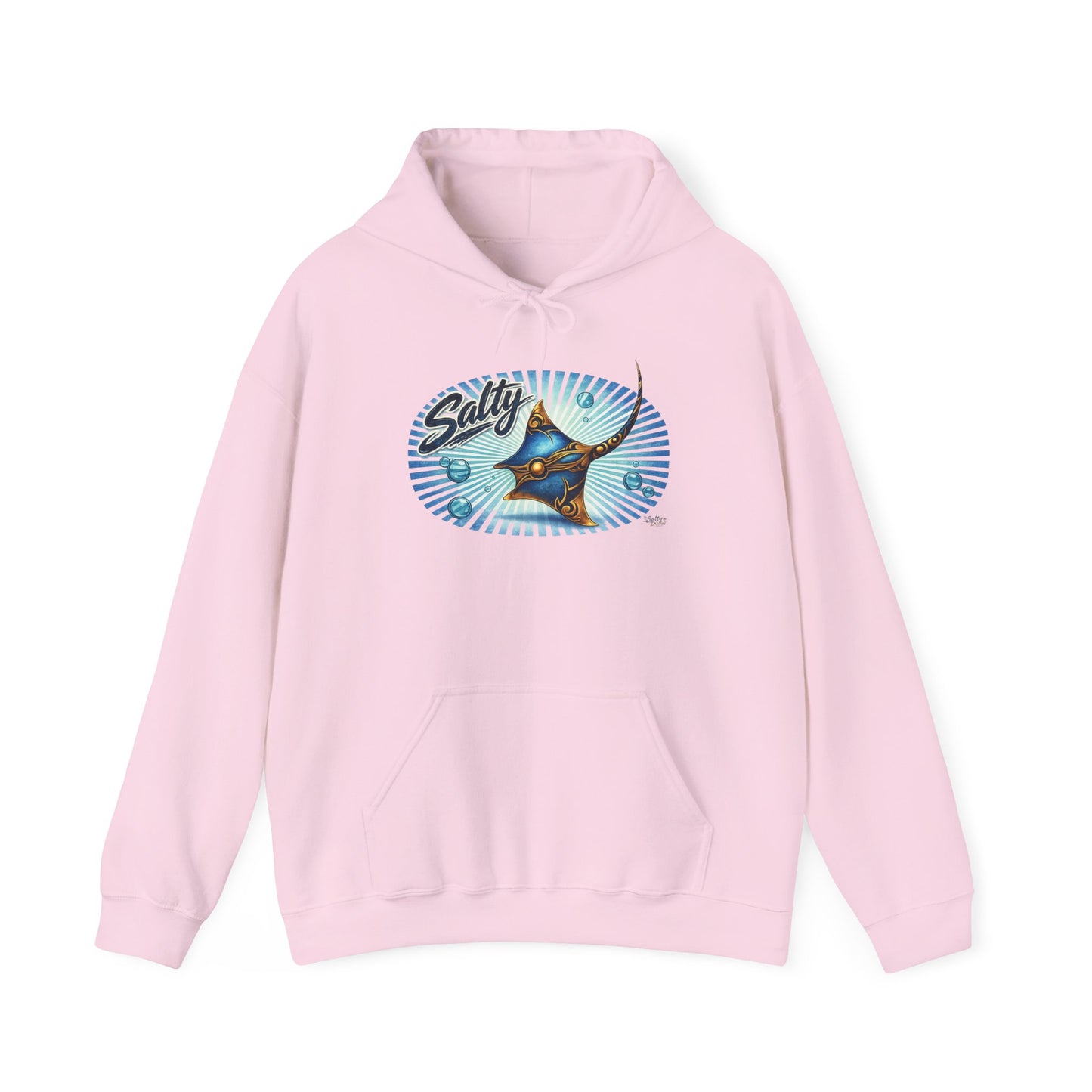 Salty Manta Ray Hoodie — Retro Surf Beach Vibes Sweatshirt
