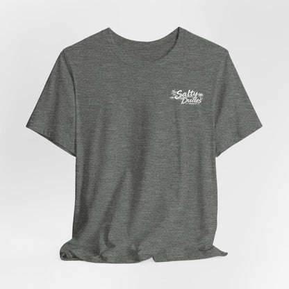 Salty Shark Graphic Tee — Ocean Shark Silhouette Short Sleeve T-Shirt