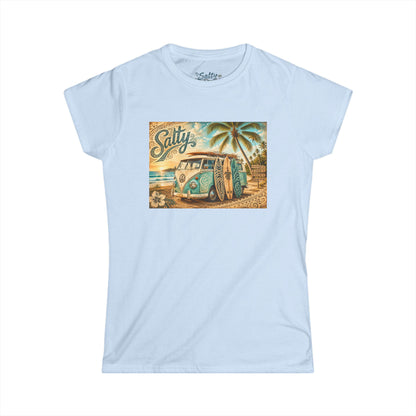 Women's VW Bus Surf Tee — Classic Beach Vibe