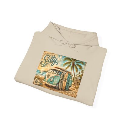 Vintage Salty Surf Hoodie — Retro VW Van Beach Pullover