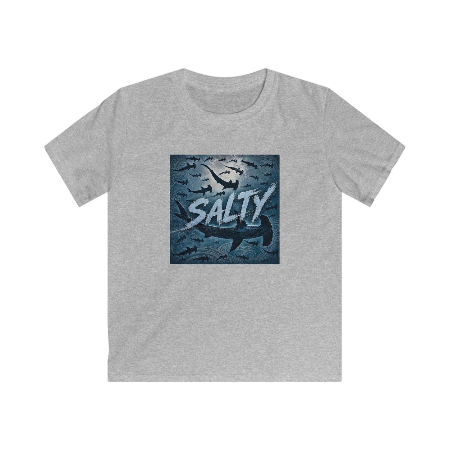 Kids 'SALTY' Shark Tee - Funny Ocean Beach Shirt for Boys & Girls