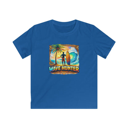 Kids Tee — "Wave Hunter" Surf Graphic Beach Shirt
