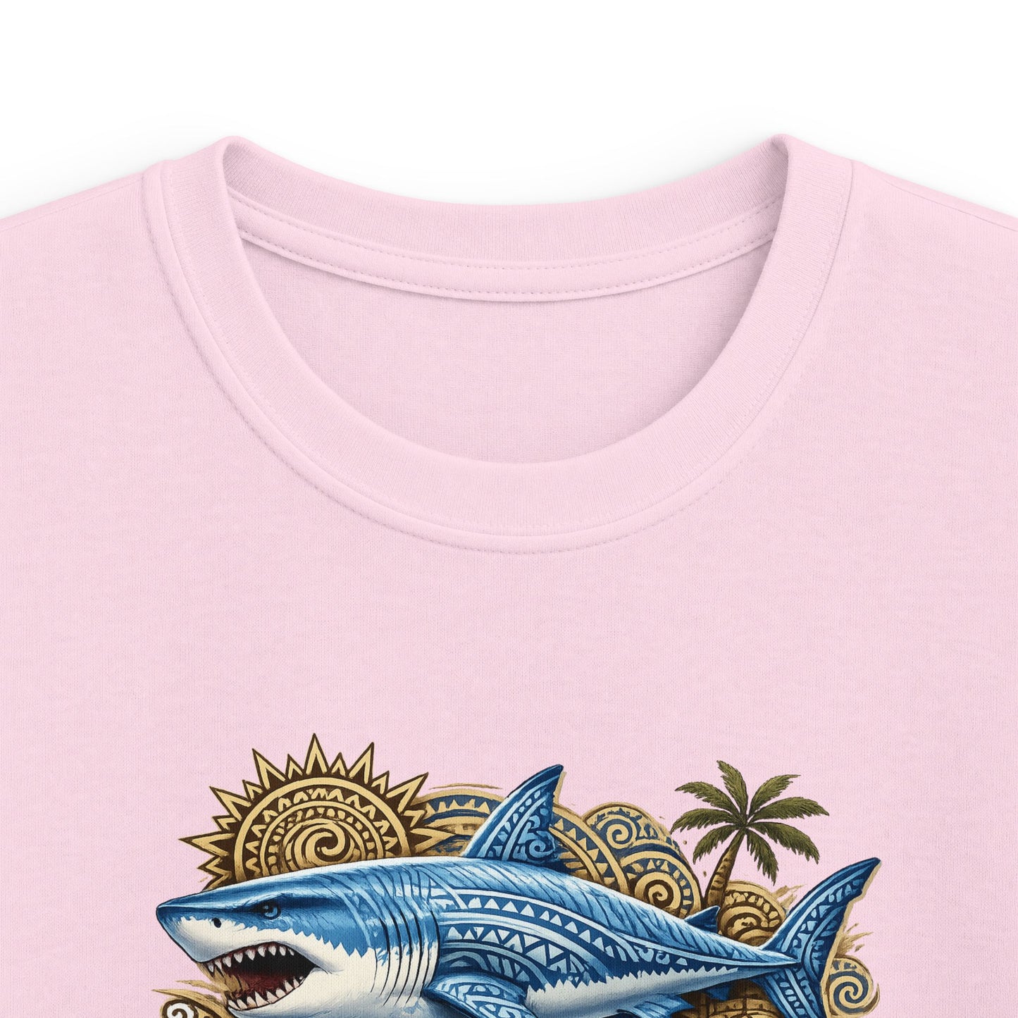 Kids Tee — 'Salty' Shark Beach Graphic Shirt for Boys & Girls