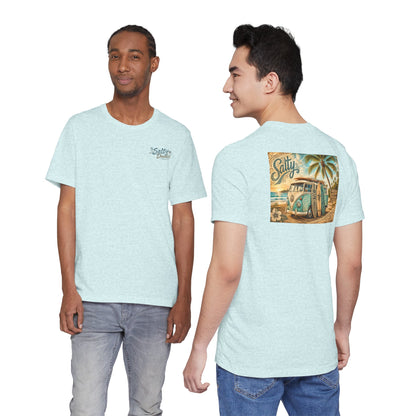 Vintage Surf Van T‑Shirt – 'Salty' Beach Retro Graphic Tee