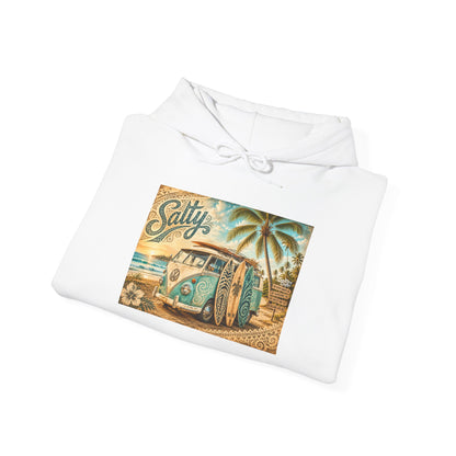 Vintage Salty Surf Hoodie — Retro VW Van Beach Pullover