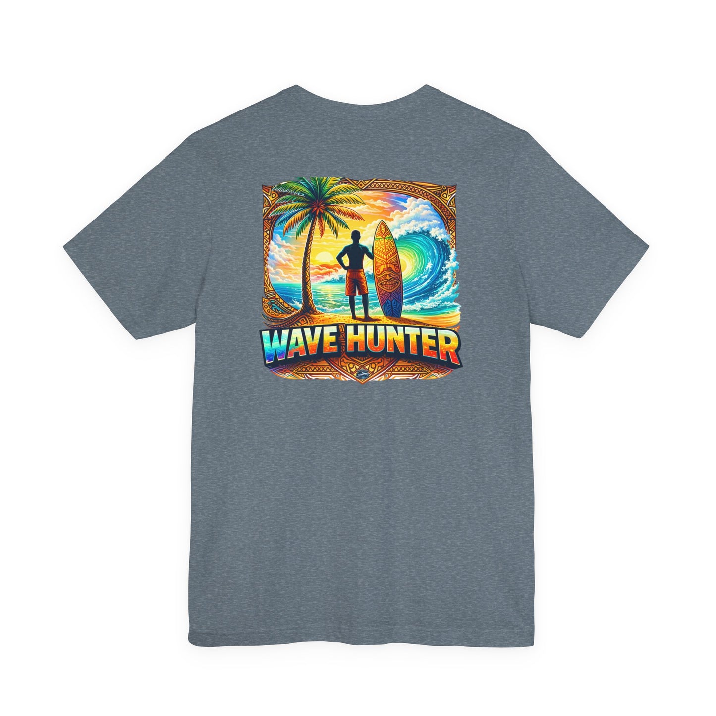 Wave Hunter Surf T‑Shirt — Tropical Surfing Graphic Tee ("Wave Hunter")