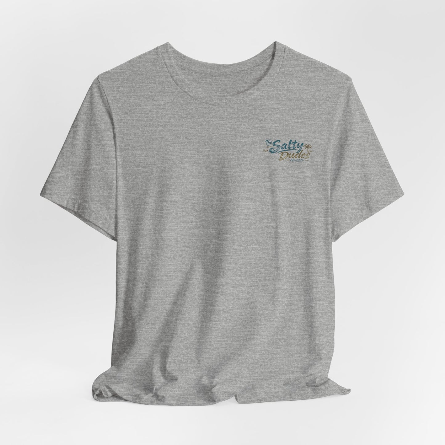 Salty Shark Graphic Tee — Ocean Shark Silhouette Short Sleeve T-Shirt