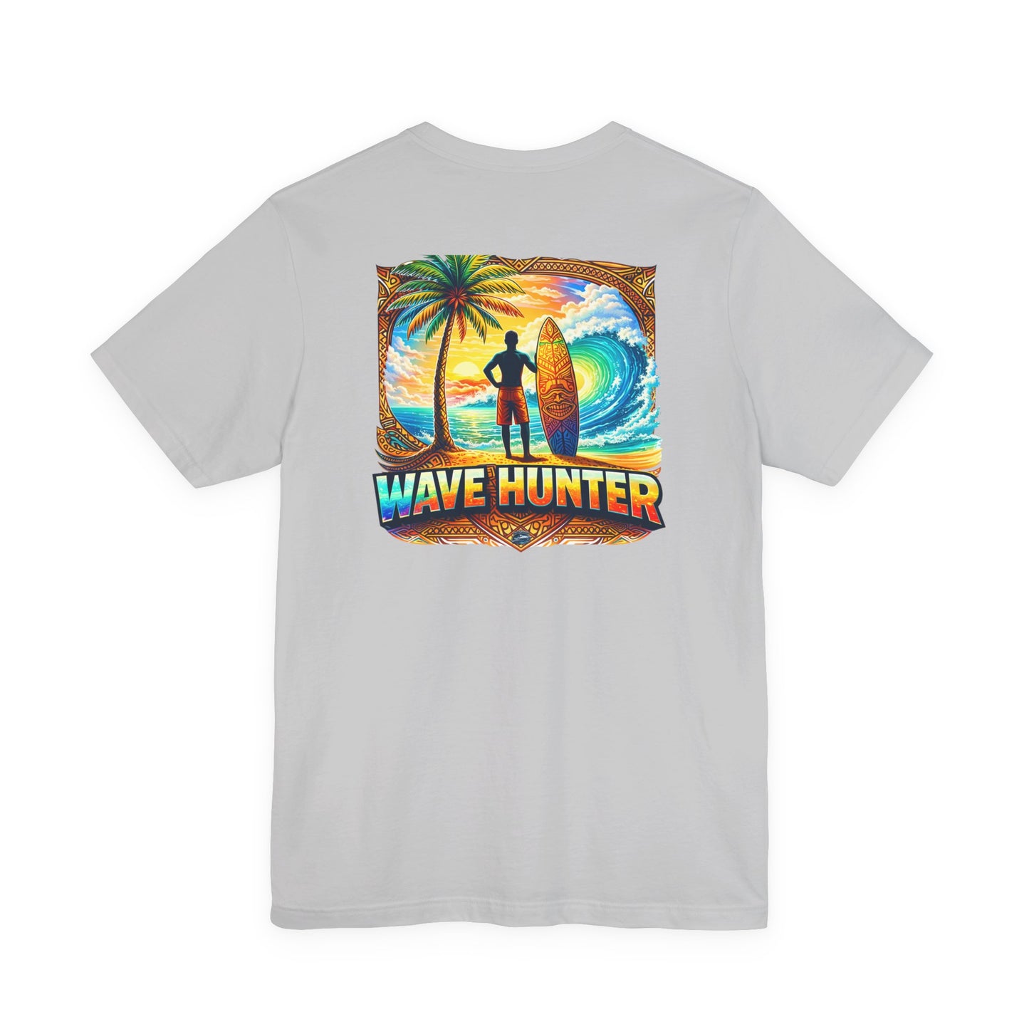 Wave Hunter Surf T‑Shirt — Tropical Surfing Graphic Tee ("Wave Hunter")