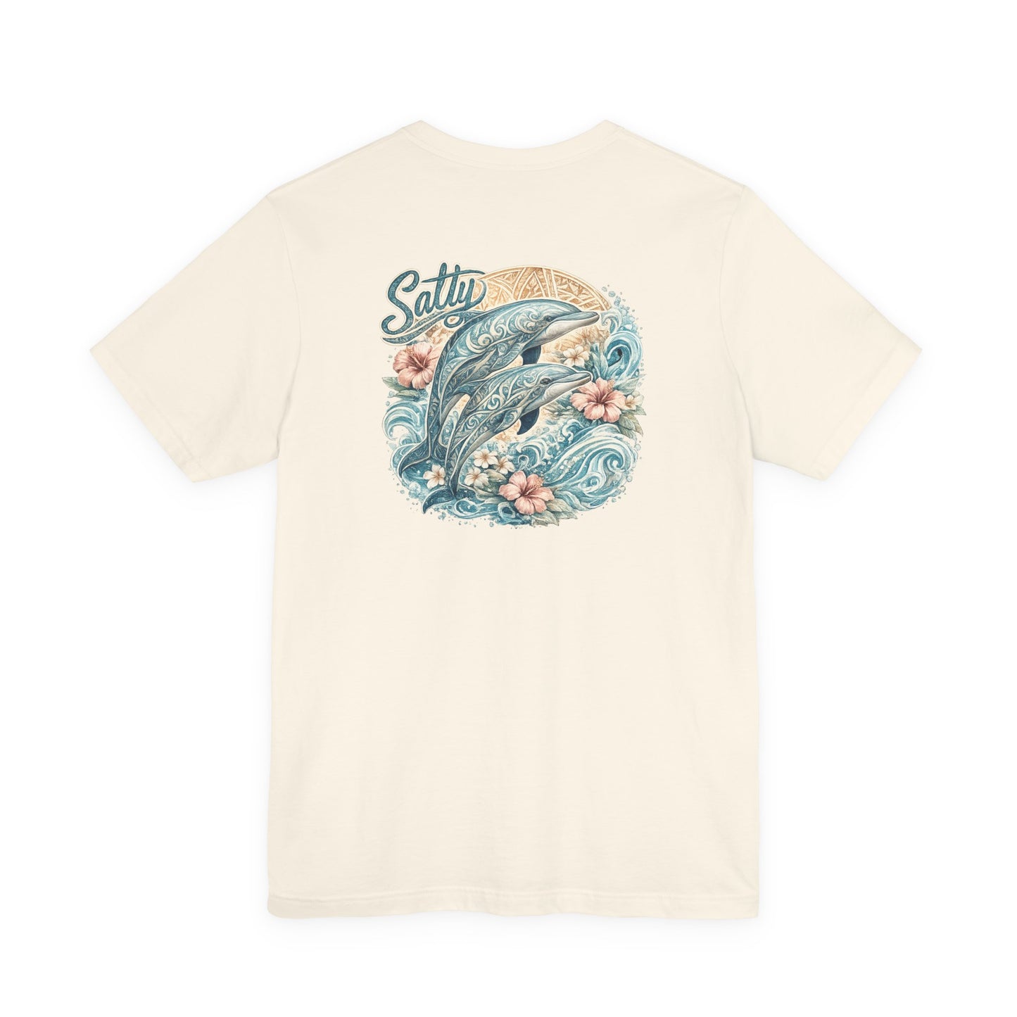 Dolphin Salty Ocean Tee — Coastal Surf Graphic T-Shirt