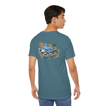 Salty Shark Tee | Shark Graphic T-Shirt, Coastal Beach Design