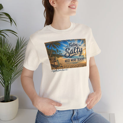 Feeling Salty Beach T-Shirt — "Need More Beach" Tropical Sunset Tee