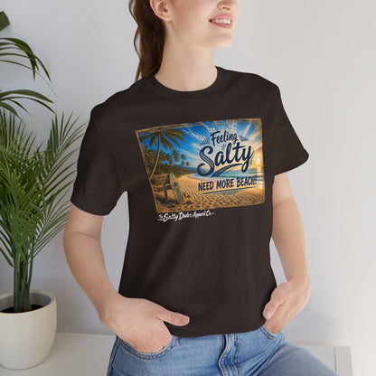 Feeling Salty Beach T-Shirt — "Need More Beach" Tropical Sunset Tee