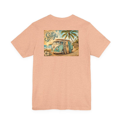 Vintage Surf Van T‑Shirt – 'Salty' Beach Retro Graphic Tee