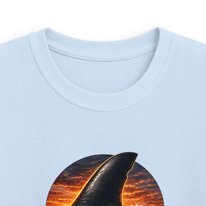Kids Tee - 'Salty' Shark Fin Sunset Graphic Shirt