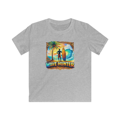 Kids Tee — "Wave Hunter" Surf Graphic Beach Shirt