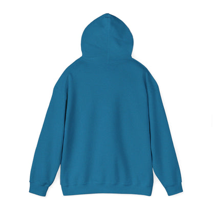 Salty Shark Graphic Hoodie | Ocean Waves, Blue Typography