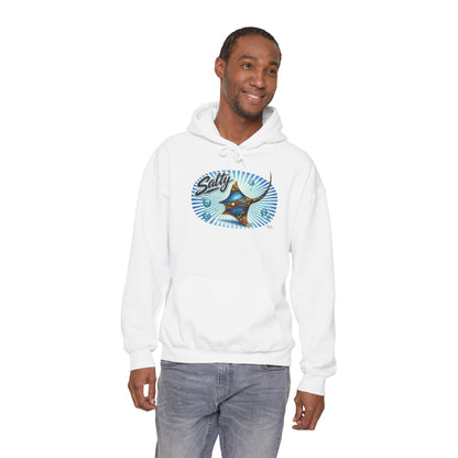 Salty Manta Ray Hoodie — Retro Surf Beach Vibes Sweatshirt