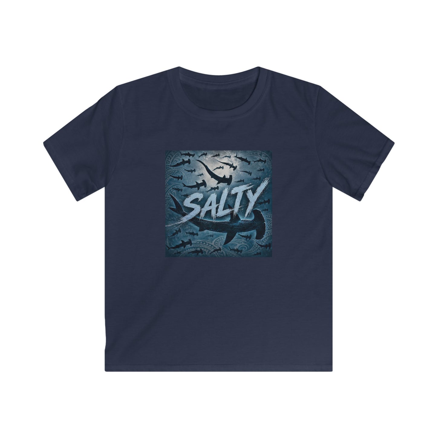 Kids 'SALTY' Shark Tee - Funny Ocean Beach Shirt for Boys & Girls