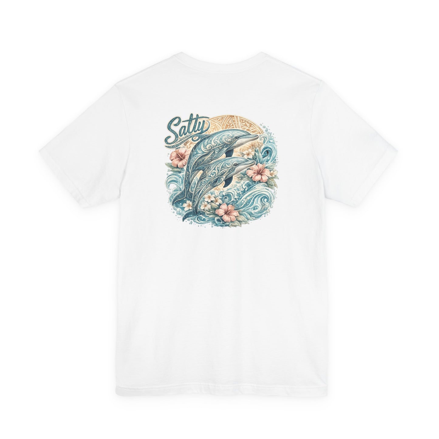 Dolphin Salty Ocean Tee — Coastal Surf Graphic T-Shirt