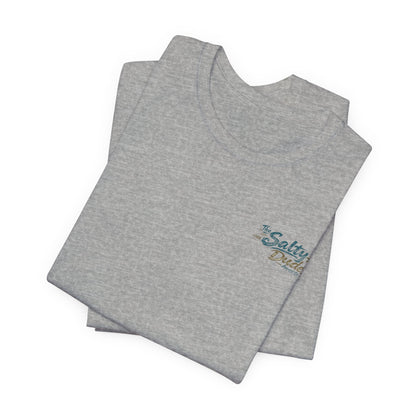 Salty Shark Graphic Tee — Ocean Shark Silhouette Short Sleeve T-Shirt