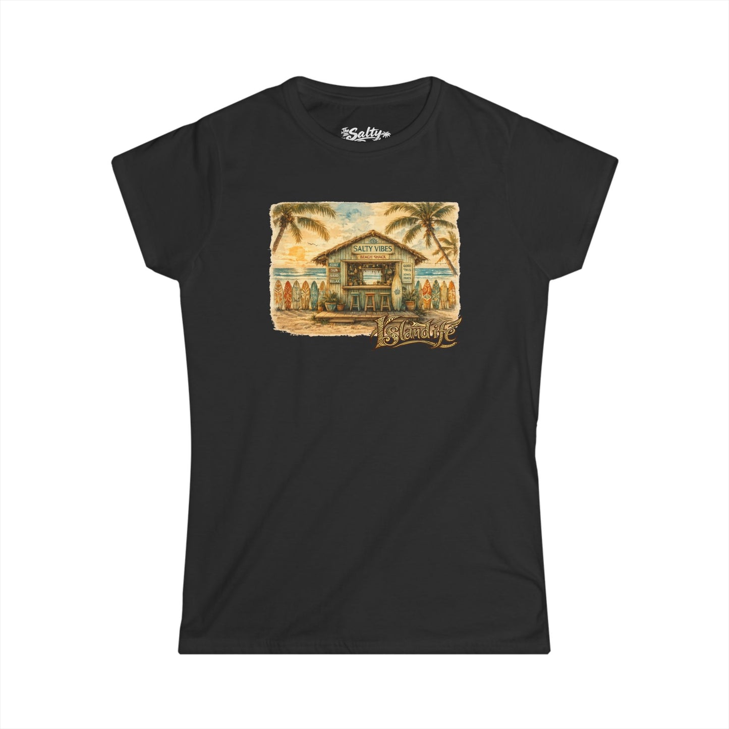Women's Beach Hut Life Tee - Island Life Beach Tee