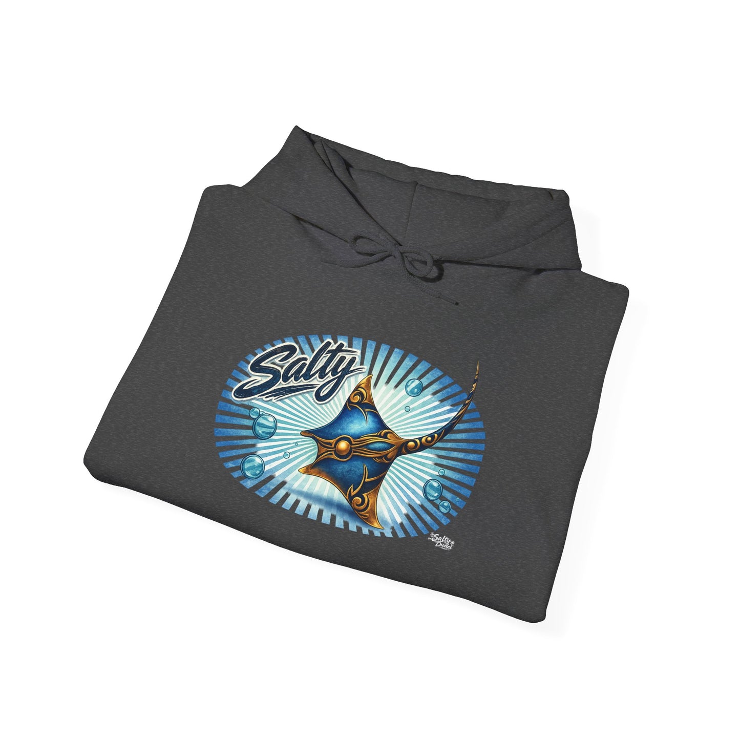 Salty Manta Ray Hoodie — Retro Surf Beach Vibes Sweatshirt