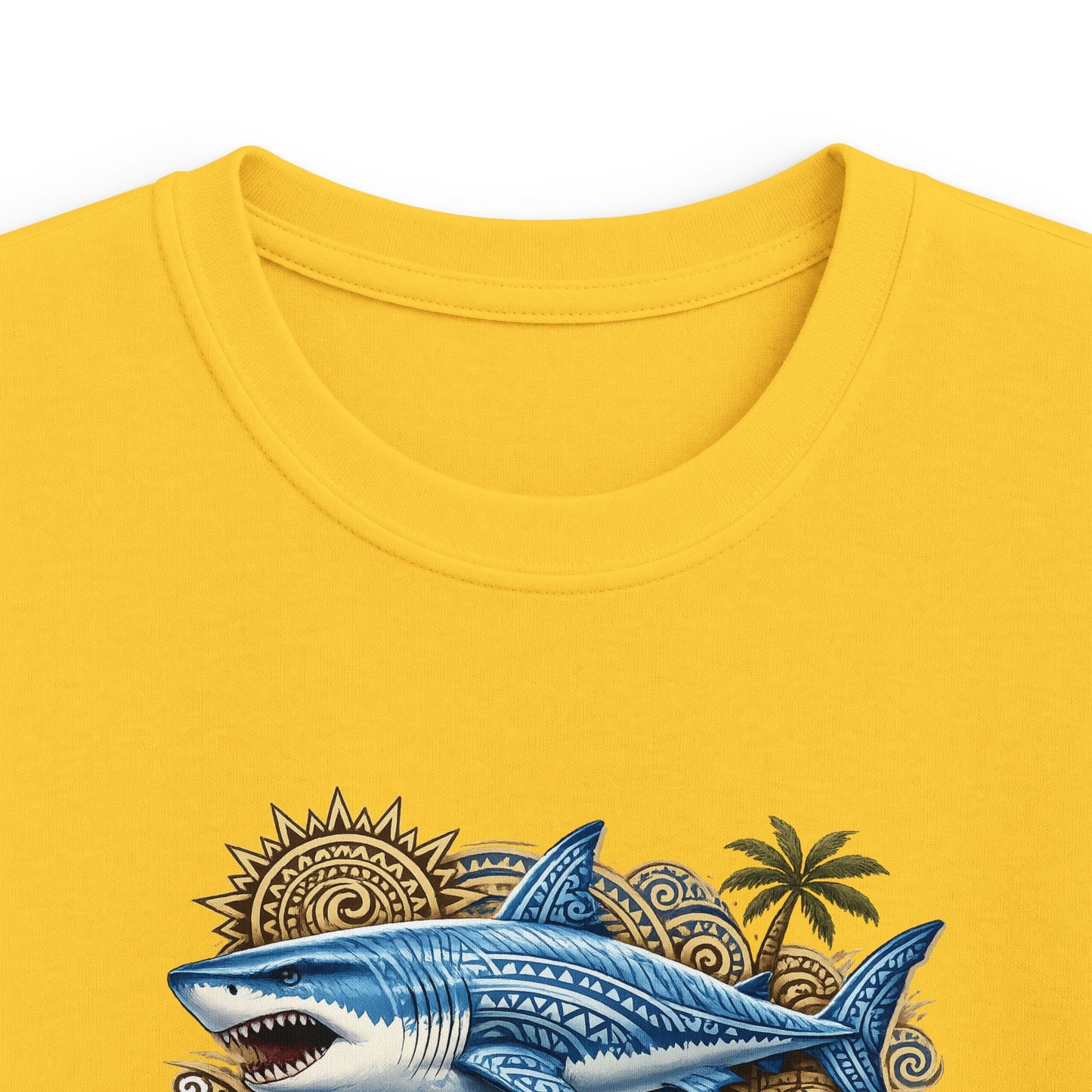 Kids Tee — 'Salty' Shark Beach Graphic Shirt for Boys & Girls