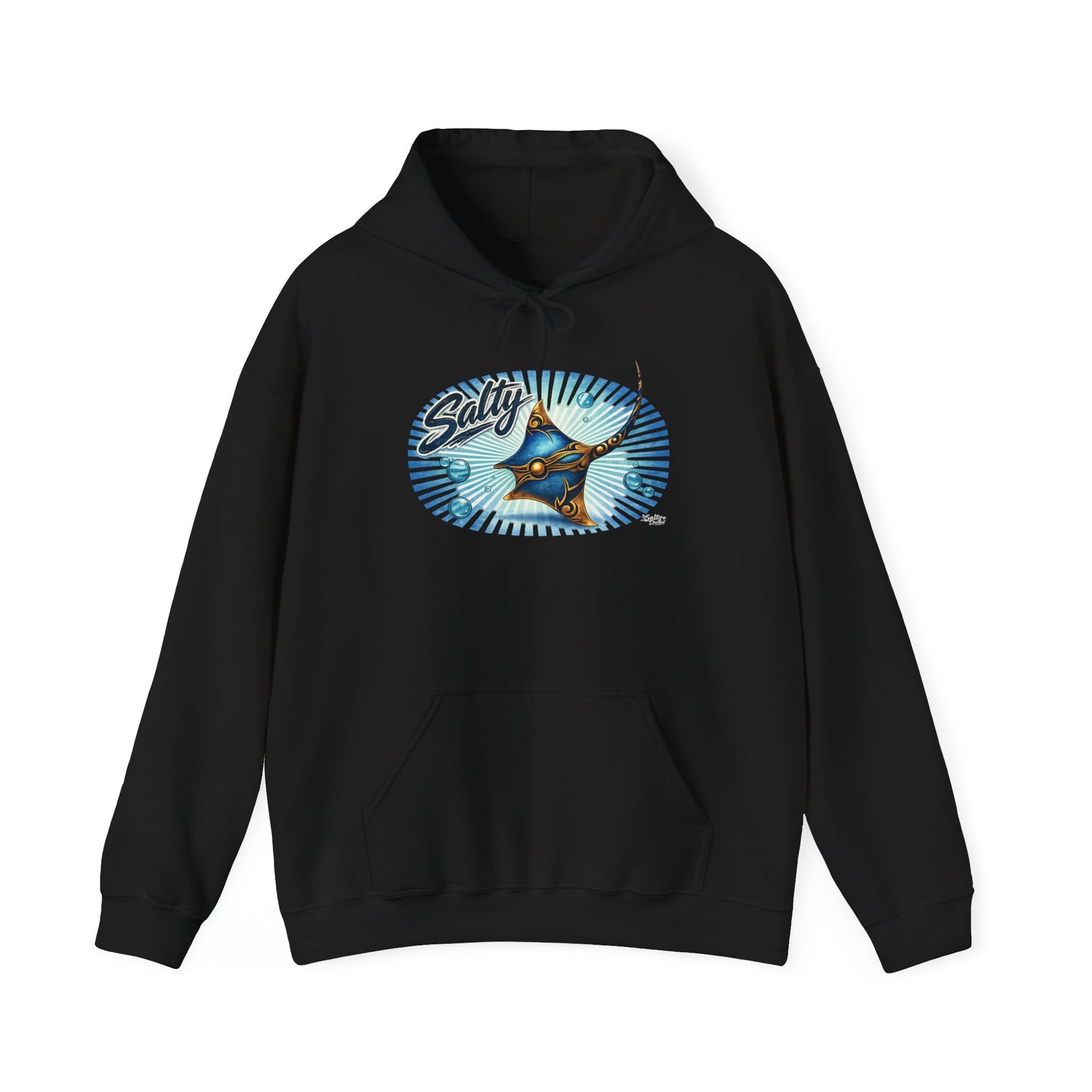 Salty Manta Ray Hoodie — Retro Surf Beach Vibes Sweatshirt
