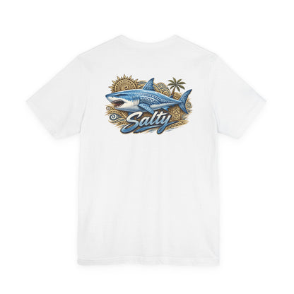 Salty Shark Tee | Shark Graphic T-Shirt, Coastal Beach Design
