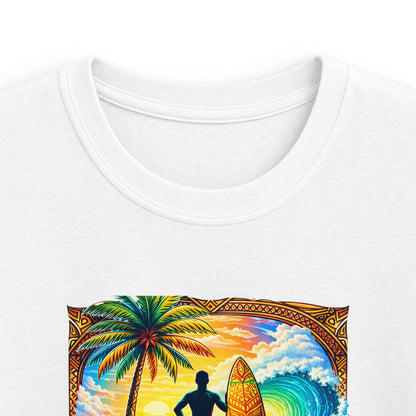 Kids Tee — "Wave Hunter" Surf Graphic Beach Shirt